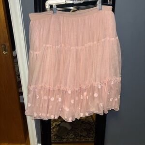 Lane Bryant Light Pink A-Line Skirt